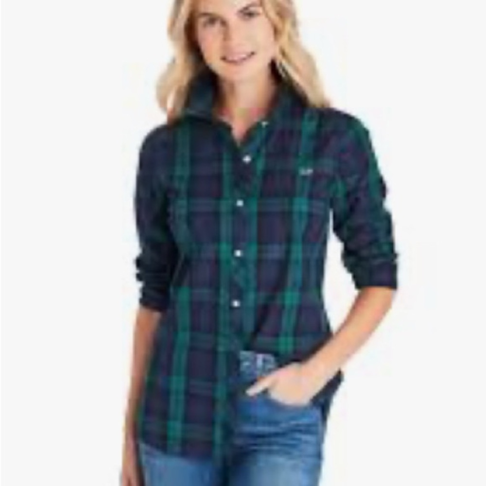 Vineyard Vines Blackwatch Relaxed Fit Plaid Shirt